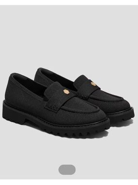 NEW Vivaia Francesca Platform Chunky Heel Loafers Round Toe Black Sz 41 (US 9.5)